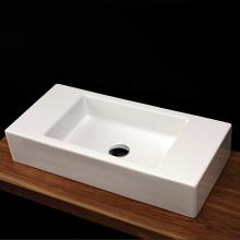 Lacava 5099-01R-001 - Wall-mount or above-counter porcelain Bathroom Sink without an overflow, unfinished back, and one