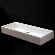 Lacava 5103-01-G - Vessel solid surface washbasin with overflow, finished back.