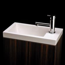 Lacava 5107-00-M - Self-rimming Bathroom Sink made of solid surface, with an overflow, finished back.