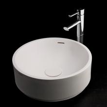 Lacava 5150-G - Vessel Bathroom Sink made of solid surface, with an overflow and decorative drain cover (column so