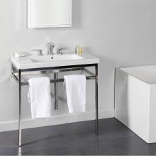 Lacava AQQ-BX-40-MW - Floor-standing metal console stand with a towel bar (Bathroom Sink 5213 sold separately), made of