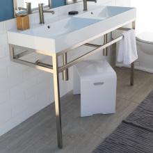 Lacava AQS-BX-48-MW - Floor-standing metal console stand with a towel bar (Bathroom Sink 5234 sold separately), made of