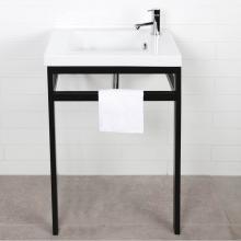 Lacava DIM-BX-24-MW - Floor-standing console stand with a towel bar (Bathroom Sink 5272 sold separately).