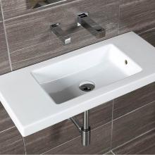 Lacava 5273-00-001 - Wall-mount, vanity top or self-rimming porcelain Bathroom Sink with an overflow. No faucet ho