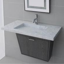 Lacava LIB-W-34B-06 - Wall-mount vanity with one flip-down door (pull installed upon request); ADA compliant. Sink top 5