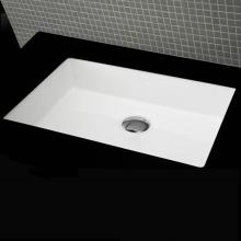 Lacava 5451-001 - Under-counter porcelain Bathroom Sink with an overflow, unglazed exteri. 21 3/4'W, 15 3/8&apo