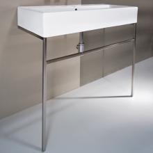 Lacava AQG-FR-40-21 - Floor-standing metal console stand with a towel bar. It must be attached to a wall.W: 39 3/8'