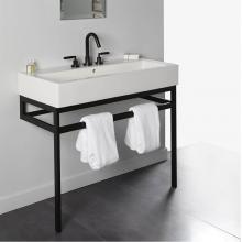 Lacava AQG-BX-40-BPW - Floor-standing metal console stand with a towel bar (Bathroom Sink 5460sold separately), made of s