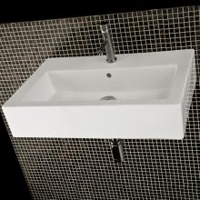 Lacava 5468-00-001 - Wall-mount or above-counter porcelain Bathroom Sink with an overflow.