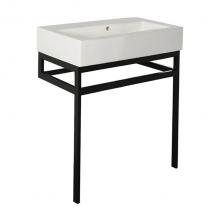 Lacava AQG-BX-29-MW - Floor-standing metal console stand with a towel bar (Bathroom Sink 5468sold separately), made of s