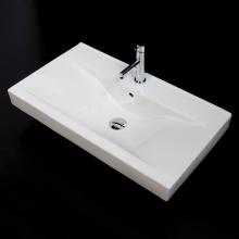 Lacava 5474A-01-001 - Vanity top porcelain Bathroom Sink with overflow.