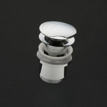 Lacava 7100-16OF-CR - Click-clack drain for European lavatories, with round dome cover, with overflow holes. DIAM: 2 5/8