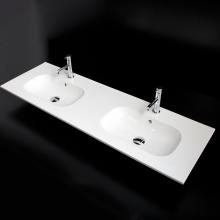 Lacava 8071-00-001 - Vanity top porcelain double bowl Bathroom Sink with overflow  W: 55 3/4''