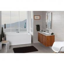 Lacava AQT-W-40-07 - Wall-mount under-counter vanity with two doors routed for finger pulls. Shipping class 4. Former c