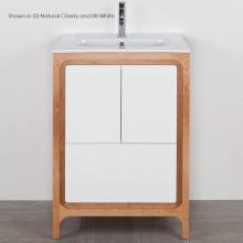 Lacava AQT-F-24-20 - Free standing under counter vanity with routed finger pulls on two doors and one drawer.