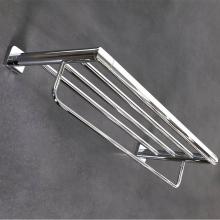 Lacava 9104-CR - Wall-mount towel rack with a towel bar, made of chrome plated brass. W: 23 5/8'', D: 9 3