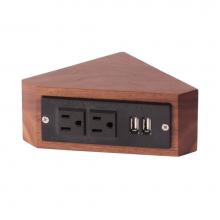 Lacava ACC10-N/A - Add-on outlet box w/double outlet + 2 USB ports  baltic birch