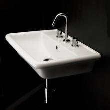 Lacava AL024-03-001 - Wall-mount porcelain Bathroom Sink with an overflow
