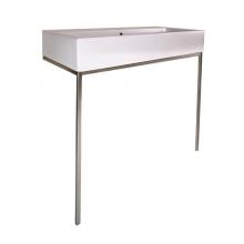 Lacava AQG-ADA-40-21 - Floor-standing metal console stand for ADA-compliant installation, made of stainless steel or bras