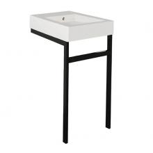 Lacava AQG-FR-17 -MW - Floor-standing metal console stand with a towel bar (Bathroom Sink 5066 sold separately), made of
