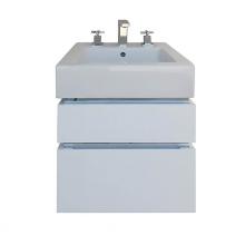 Lacava AQG-W-17-07 - Wall-mount under-counter vanity with finger pulls, without polished steel accents, bothdrawers hav