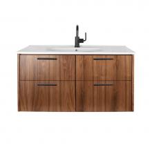 Lacava AQT-WB-40-39 - Wall-mount under counter vanity with four drawers, sinks 8072 or 8073 sold separately.  W: 39 1/4&