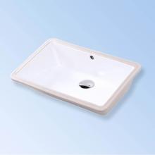 Lacava 5062UN-001 - Under-counter porcelain Bathroom Sink with an overflow, unglazed exterior, 20 7/8''W, 13