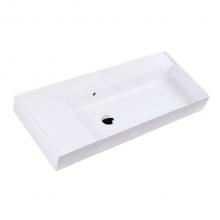 Lacava 5244R-02-001 - Wall-mounted or vessel porcelain washbasin with overflow
