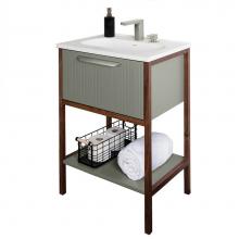 Lacava BRI-F-24-P1F - Optional fluted detailing - front side only of BRI-F-24 vanity