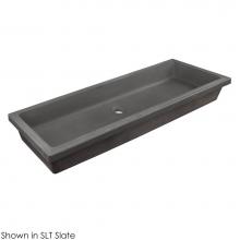 Lacava CT58UN-SND - Under-counter trough sink made of concrete. No overflow. W: 43'', D: 14-1/4'',