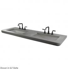 Lacava CT680-02-SLT - Vanity top sink made of concrete, no overflow. W: 68'', D: 23'', H: 3'&ap