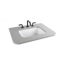 Lacava FLT-24T-M - Countertop for vanity FLT-W-24 with a cut-out for sink H270. Solid Surface Matte White. W:24'