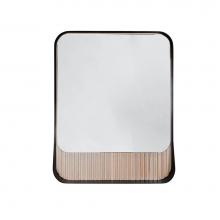 Lacava FLT-M-23-20 - Wall hung mirror with metal frame surround/shelf and fluted detailing