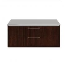 Lacava GEM-ST-30-24 - Cabinet of wall-mount under-counter cabinet featuring one drawer and solid surface countertop (pul