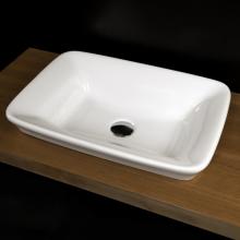 Lacava GL55-001 - Self-rimming porcelain Bathroom Sink, no overflow.Glazed exterior.W: 23 5/8''D: 16 1/8&a
