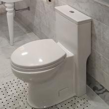 Lacava GL58-001 - Floor-standing elongated one-piece porcelain toilet with siphonic single flush system (1.