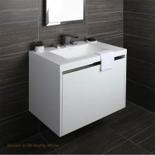 Lacava KUB-W-30-06 - Wall-mount under counter vanity with a drawer a notch in back. Bathroom Sink H262Tsold separately
