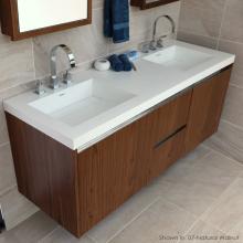 Lacava H265T-00-G - Vanity-top double bowl Bathroom Sink made of solid surface