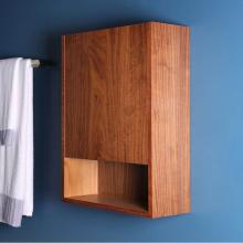 Lacava KUB-ST-18R-54T1 - Wall-mounted storage cabinet with one door and one adjustable wood shelf, hinged right,   W: 18&ap