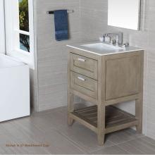 Lacava STL-F-30B-20 - Free standing under-counter vanity with two drawers(knobs included) and slotted shelf in wood.