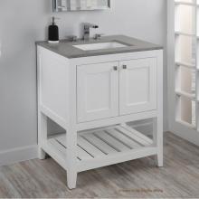 Lacava STL-F-24A-02 - Free standing under-counter vanity with two doors(knobs included) and slotted shelf in wood.