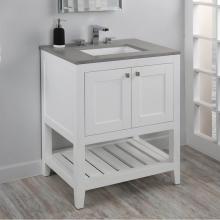 Lacava STL-F-24A-20 - Free standing under-counter vanity with two doors(knobs included) and slotted shelf in wood.