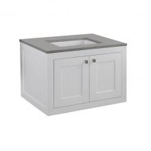 Lacava STL-W-30A-33 - Wall-mount under-counter vanity with two doors (knobs included).