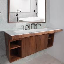 Lacava KBT-ADA-48-02 - Wall-mount vanity with two doors and fingerpull openings; can meet federal ADA requirements when i