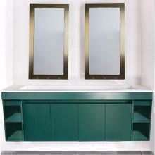 Lacava KBT-ADA-60B-24 - Wall-mount vanity with four doors, one cubby with shelf and fingerpull openings; can meet federal