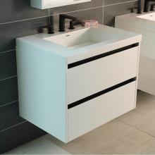 Lacava KUB-W-30B-02 - Wall-mount under counter vanity with 2 drawers and a notch in back. Bathroom Sink H262Tsold separa