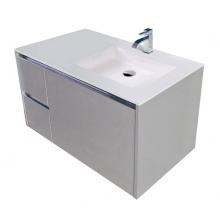 Lacava K36R-02-M - Vanity top solid surface Bathroom Sink with overflow.