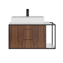 Lacava LIN-VS-30L-06 - Cabinet of wall-mount under-counter vanity LIN-VS-30L  with sink on the left
