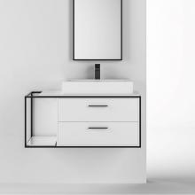 Lacava LIN-VS-36R-20 - Cabinet of wall-mount under-counter vanity LIN-VS-36R  with sink on the right