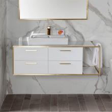 Lacava LIN-VS-48L-07 - Cabinet of wall-mount under-counter vanity LIN-VS-48L  with four drawers (pulls included), metal f
